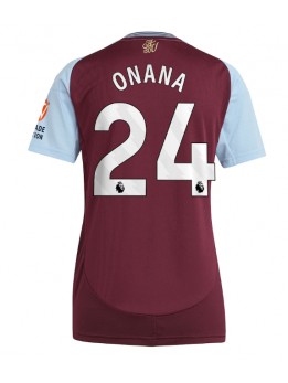 Aston Villa Amadou Onana #24 Heimtrikot für Frauen 2024-25 Kurzarm